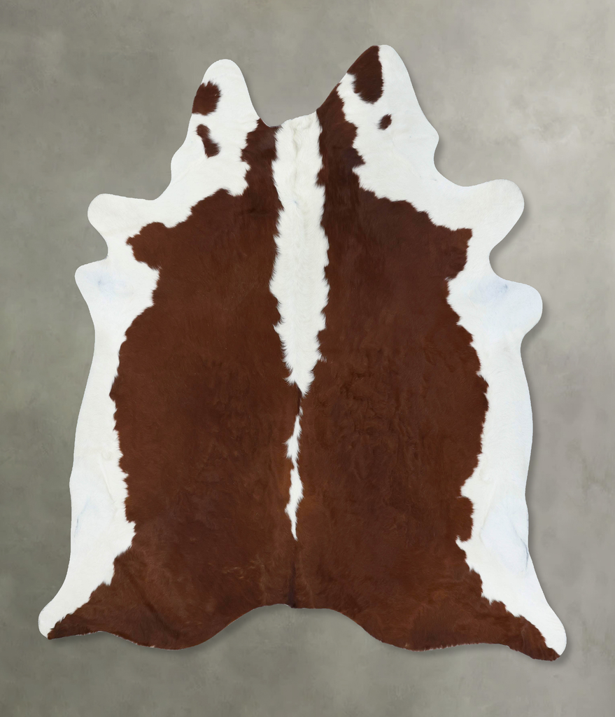 Hereford XX-Large Brazilian Cowhide Rug 7'9"H x 6'10"W #B18129 by Hudson Hides