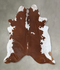 Brown and White Regular XX-Large Brazilian Cowhide Rug 7'7