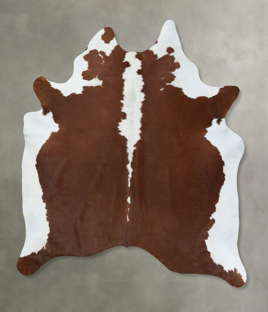 Hereford XX-Large Brazilian Cowhide Rug 8'2"H x 6'9"W #B18136 by Hudson Hides