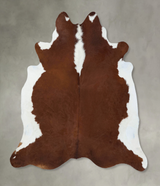 Hereford XX-Large Brazilian Cowhide Rug 7'8"H x 7'3"W #B18141 by Hudson Hides
