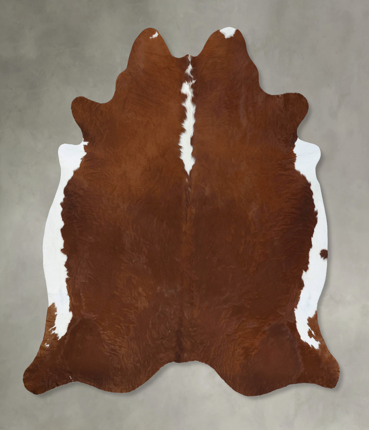Hereford XX-Large Brazilian Cowhide Rug 8'0"H x 7'6"W #B18142 by Hudson Hides