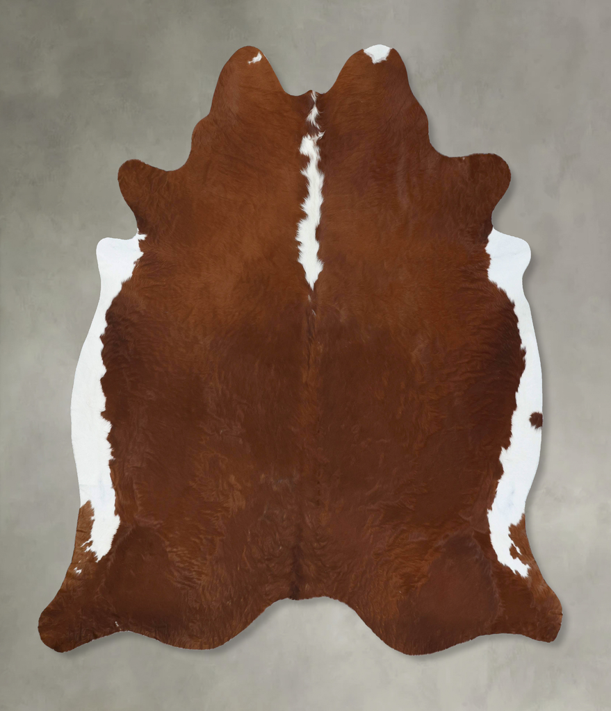 Hereford XX-Large Brazilian Cowhide Rug 8'0"H x 7'6"W #B18142 by Hudson Hides