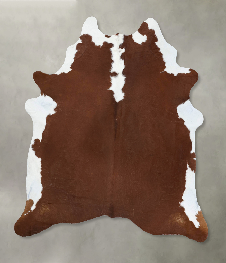Hereford XX-Large Brazilian Cowhide Rug 7'8"H x 6'7"W #B18143 by Hudson Hides