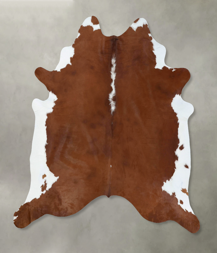 Hereford XX-Large Brazilian Cowhide Rug 7'8"H x 6'9"W #B18144 by Hudson Hides