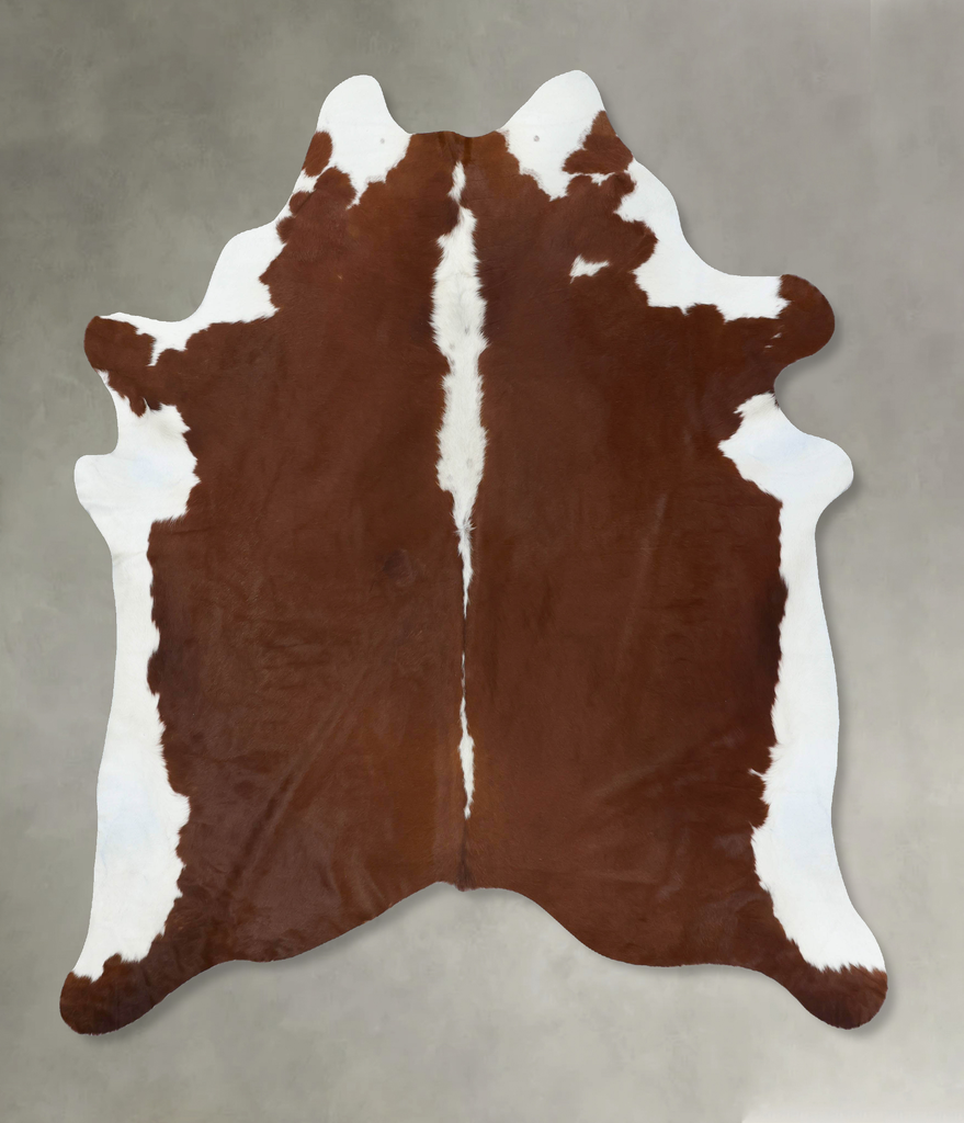 Hereford XX-Large Brazilian Cowhide Rug 8'0"H x 6'11"W #B18148 by Hudson Hides