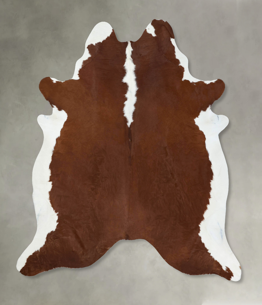 Hereford XX-Large Brazilian Cowhide Rug 8'0"H x 7'1"W #B18150 by Hudson Hides