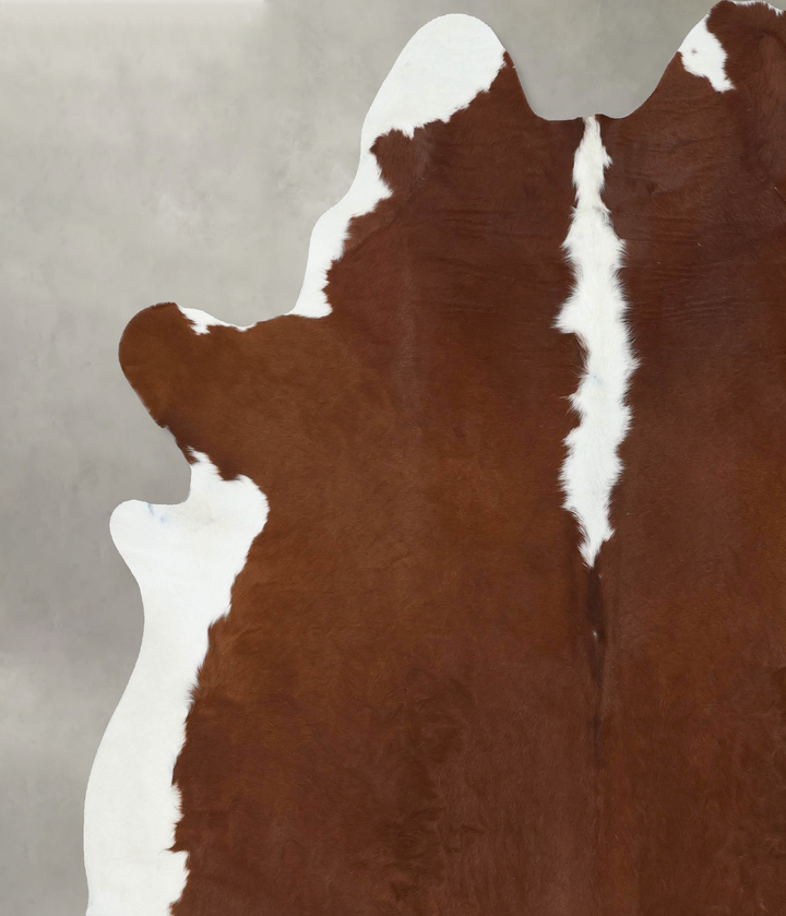 Hereford XX-Large Brazilian Cowhide Rug 8'0"H x 7'1"W #B18150 by Hudson Hides