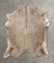 Taupe X-Large Brazilian Cowhide Rug 6'7"H x 6'4"W #B18175 by Hudson Hides