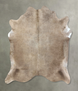 Taupe X-Large Brazilian Cowhide Rug 6'7"H x 6'4"W #B18175 by Hudson Hides