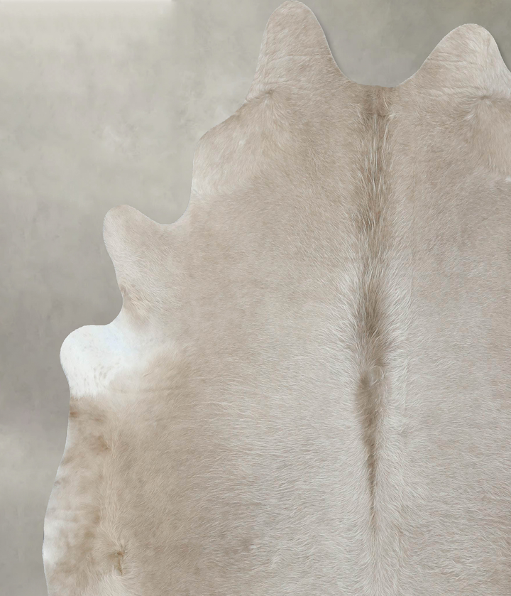 Champagne XX-Large Brazilian Cowhide Rug 7'8"H x 6'11"W #B18177 by Hudson Hides