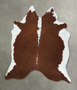 Hereford XX-Large Brazilian Cowhide Rug 7'9"H x 6'8"W #B18183 by Hudson Hides