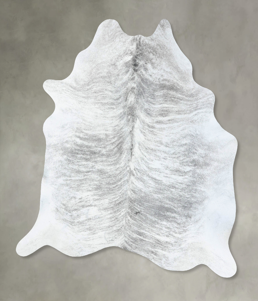 Grey Brindle X-Large Brazilian Cowhide Rug 7'6"H x 6'3"W #B18190 by Hudson Hides