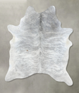 Grey Brindle Large Brazilian Cowhide Rug 6'7"H x 5'3"W #B18195 by Hudson Hides