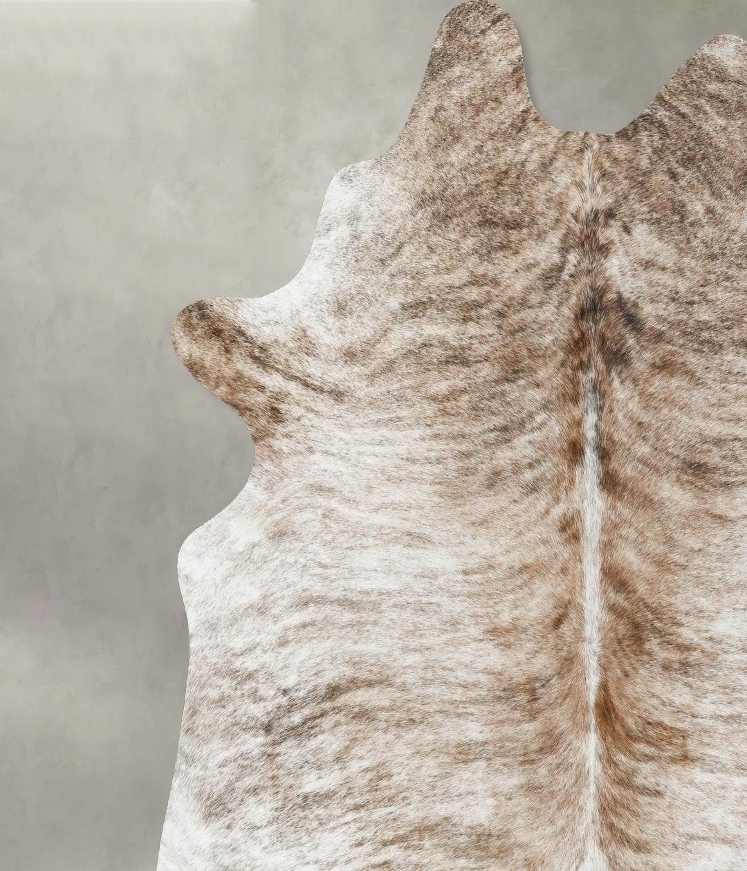 Light Brindle XX-Large Brazilian Cowhide Rug 7'6"H x 6'8"W #B18197 by 