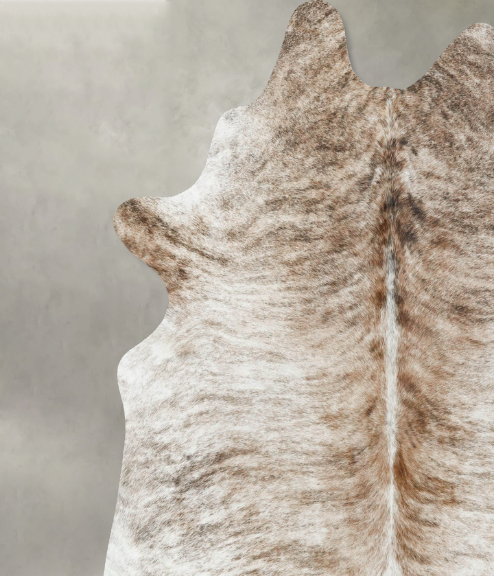 Light Brindle XX-Large Brazilian Cowhide Rug 7'6"H x 6'8"W #B18197 by Hudson Hides