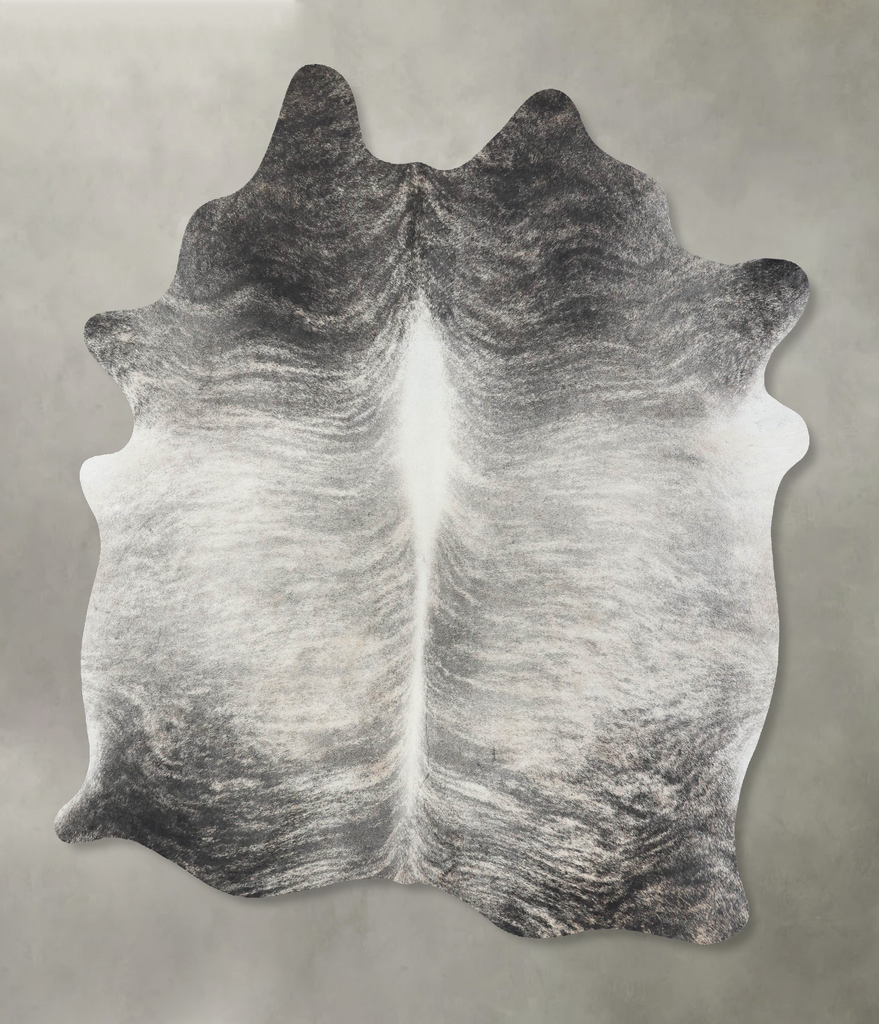 Grey Brindle X-Large Brazilian Cowhide Rug 7'0"H x 6'0"W #B18198 by Hudson Hides