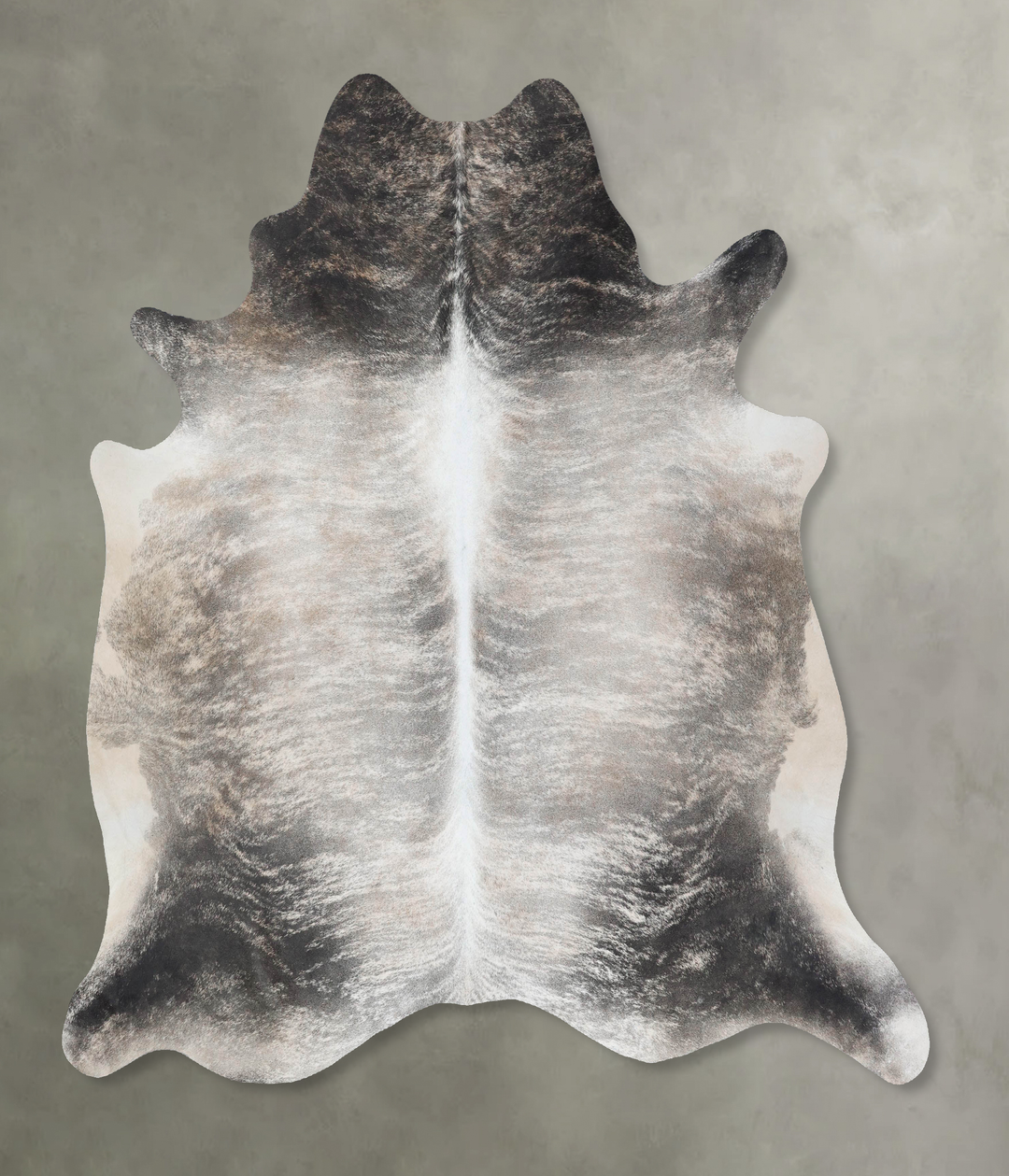 Grey Brindle X-Large Brazilian Cowhide Rug 7'4"H x 6'9"W #B18201 by Hu