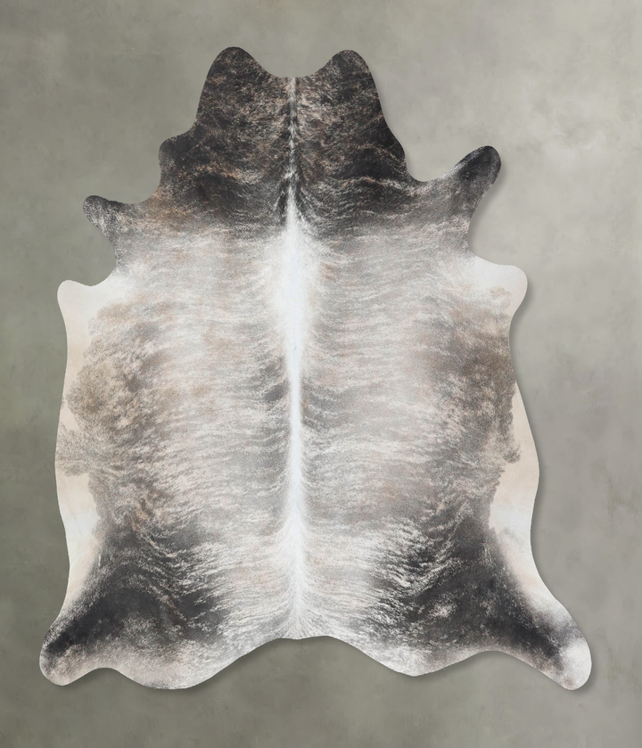 Grey Brindle X-Large Brazilian Cowhide Rug 7'4"H x 6'9"W #B18201 by Hudson Hides