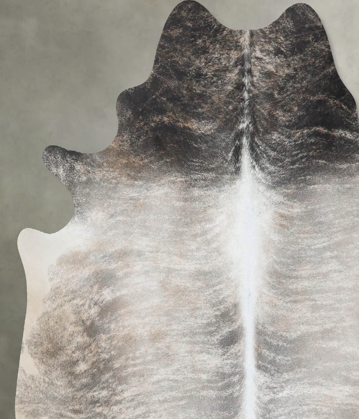 Grey Brindle X-Large Brazilian Cowhide Rug 7'4"H x 6'9"W #B18201 by Hudson Hides