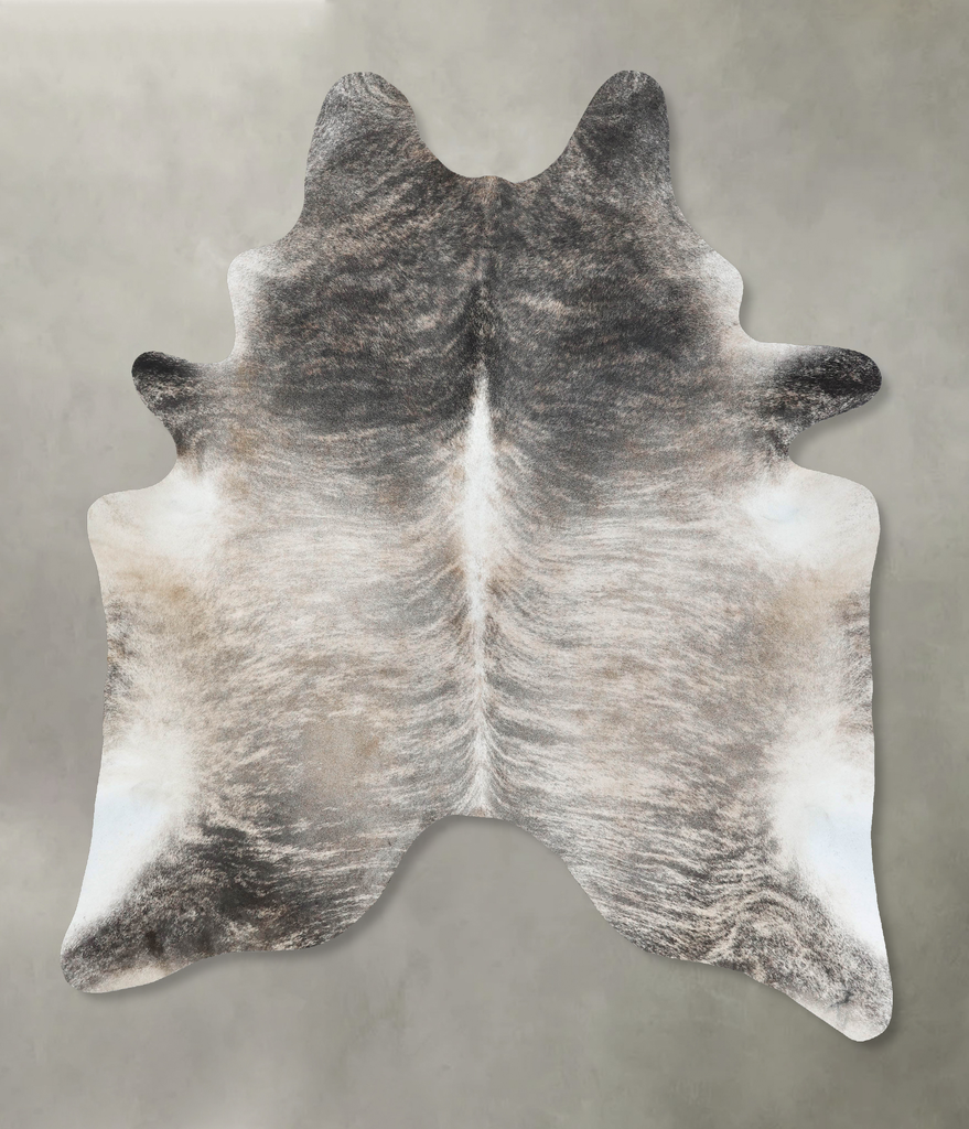 Grey Brindle XX-Large Brazilian Cowhide Rug 8'10"H x 6'9"W #B18203 by Hudson Hides