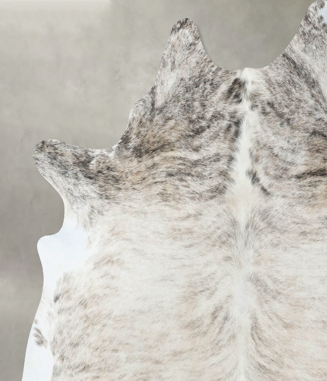 Light Brindle XX-Large Brazilian Cowhide Rug 7'6"H x 6'9"W #B18204 by 
