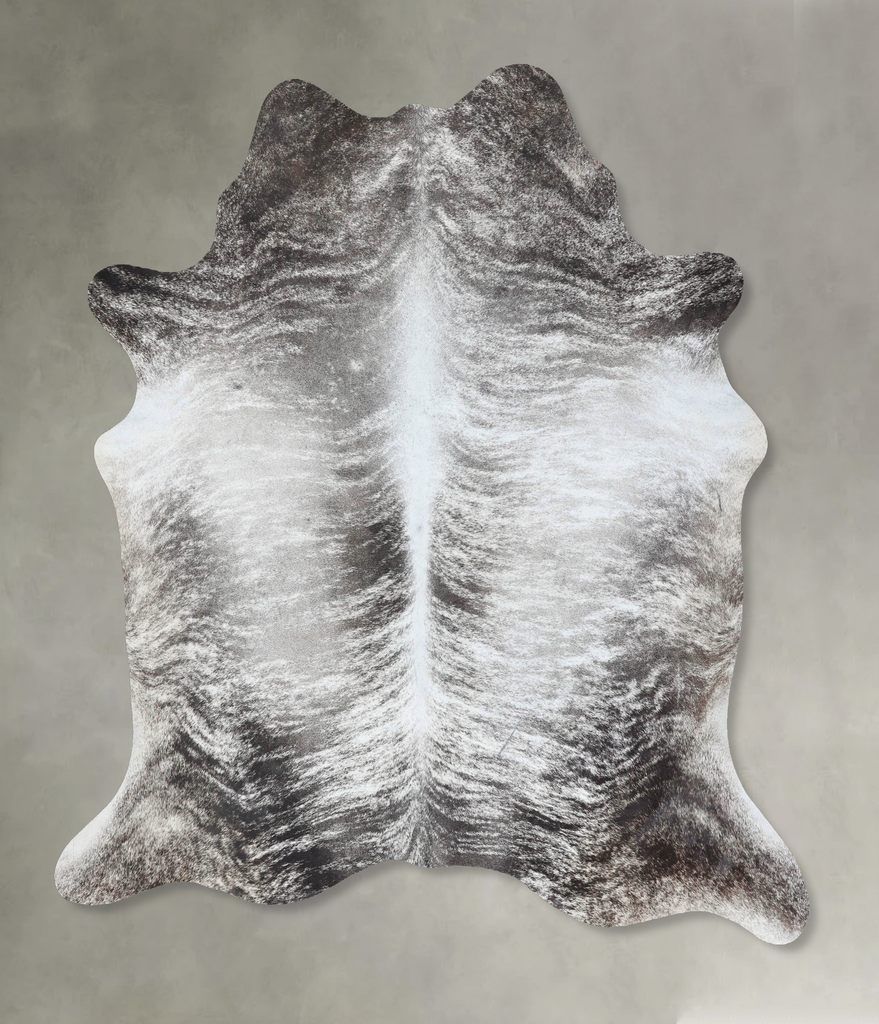 Grey Brindle X-Large Brazilian Cowhide Rug 7'5"H x 6'8"W #B18209 by Hudson Hides