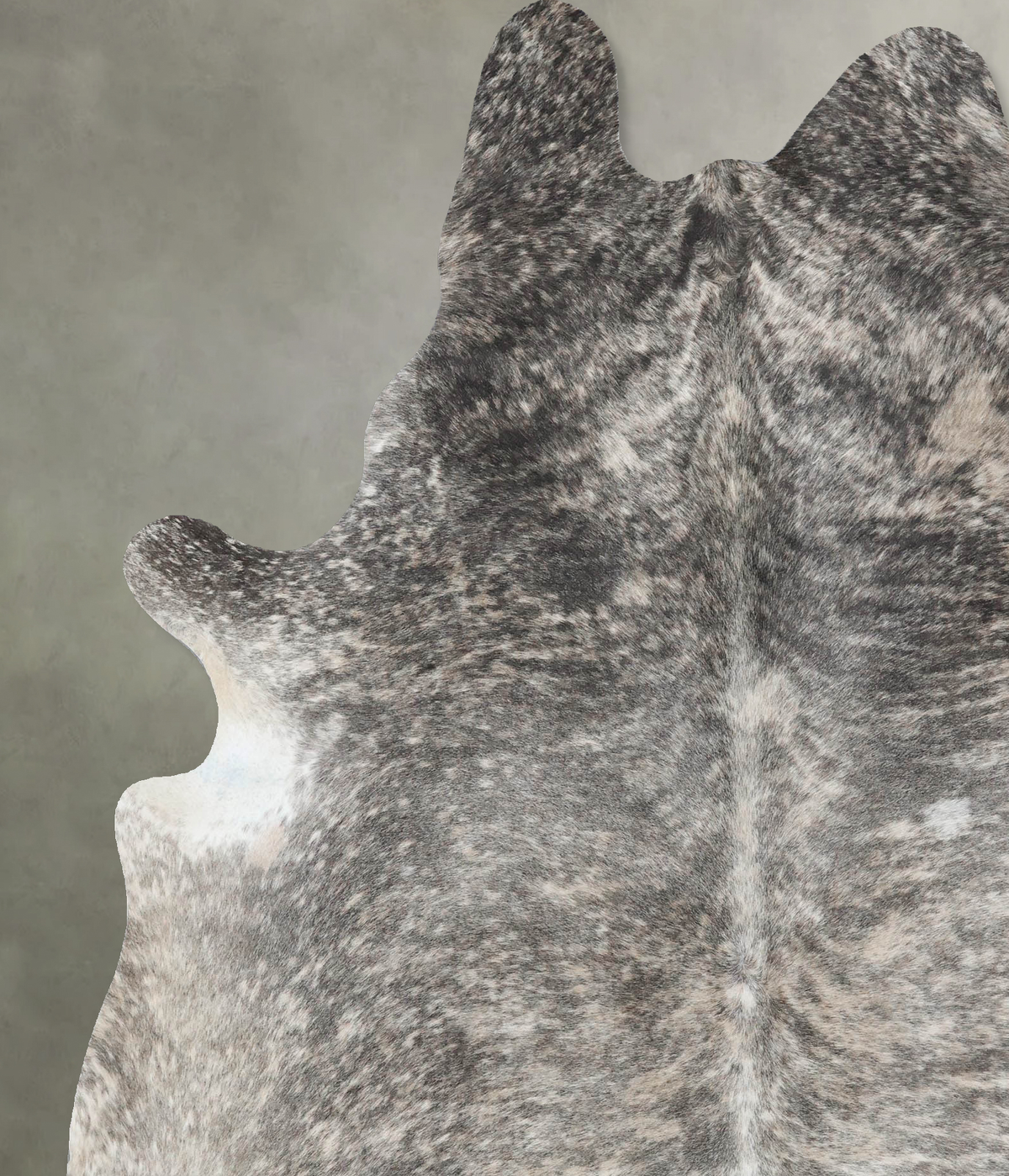 Grey Brindle X-Large Brazilian Cowhide Rug 7'10"H x 6'3"W #B18214 by Hudson Hides