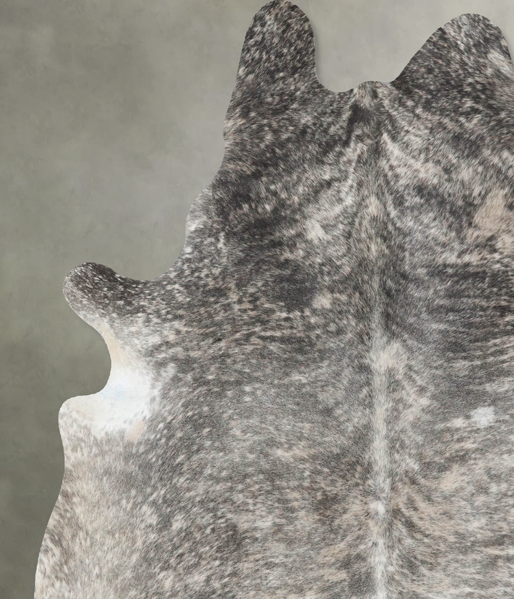 Grey Brindle X-Large Brazilian Cowhide Rug 7'10"H x 6'3"W #B18214 by Hudson Hides