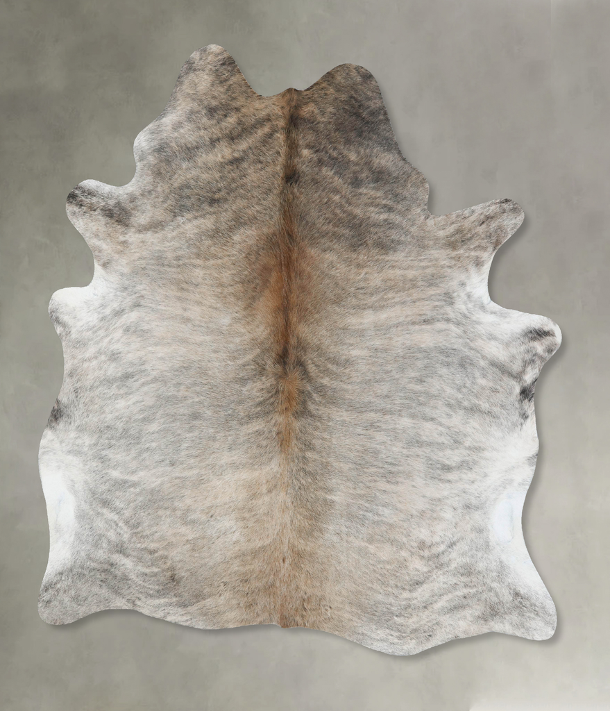 Light Brindle X-Large Brazilian Cowhide Rug 7'6"H x 6'2"W #B18216 by Hudson Hides