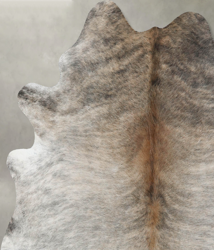 Light Brindle X-Large Brazilian Cowhide Rug 7'6"H x 6'2"W #B18216 by Hudson Hides
