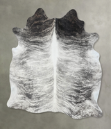 Grey Brindle X-Large Brazilian Cowhide Rug 7'0"H x 6'3"W #B18222 by Hudson Hides