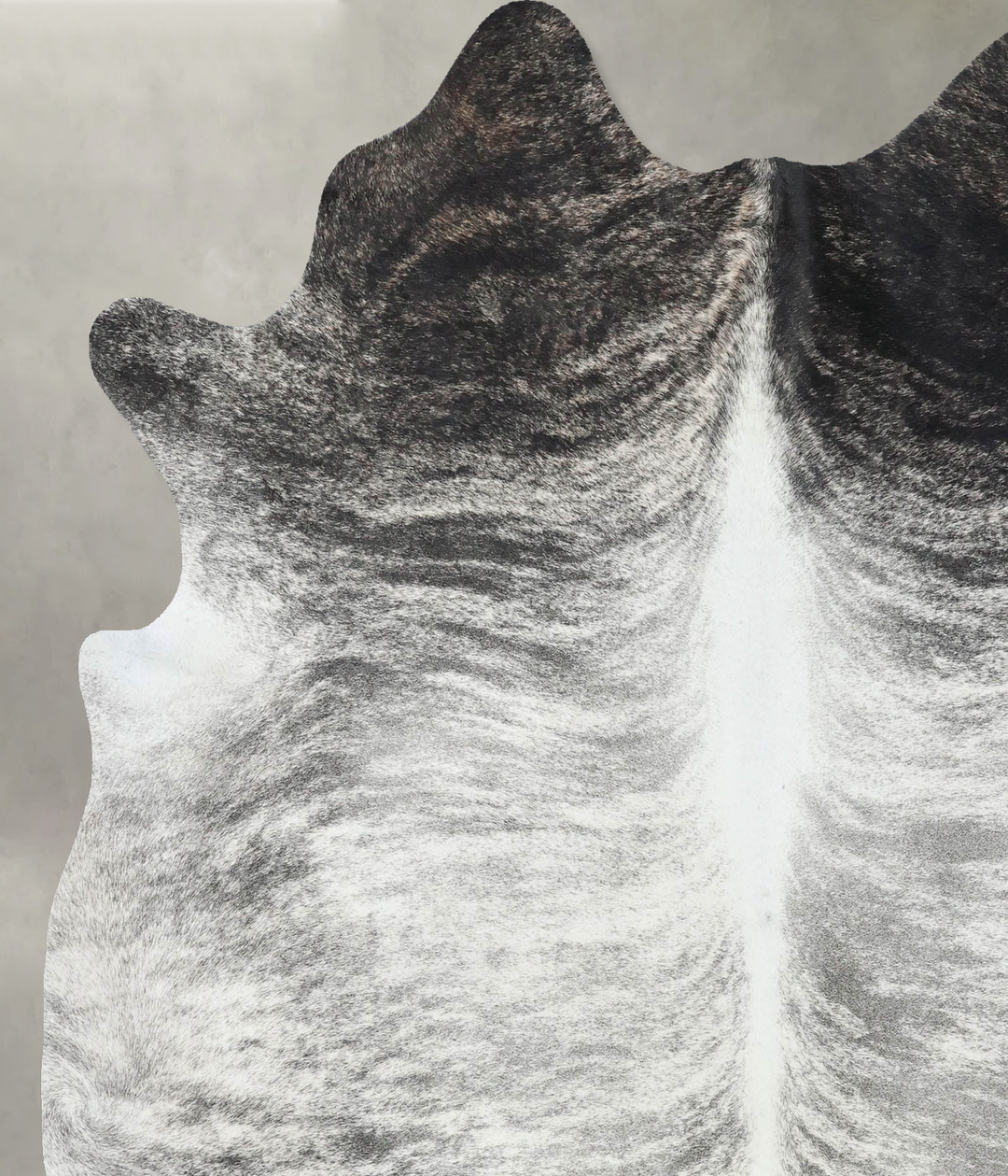 Grey Brindle X-Large Brazilian Cowhide Rug 7'0"H x 6'3"W #B18222 by Hu