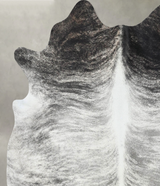 Grey Brindle X-Large Brazilian Cowhide Rug 7'0"H x 6'3"W #B18222 by Hudson Hides