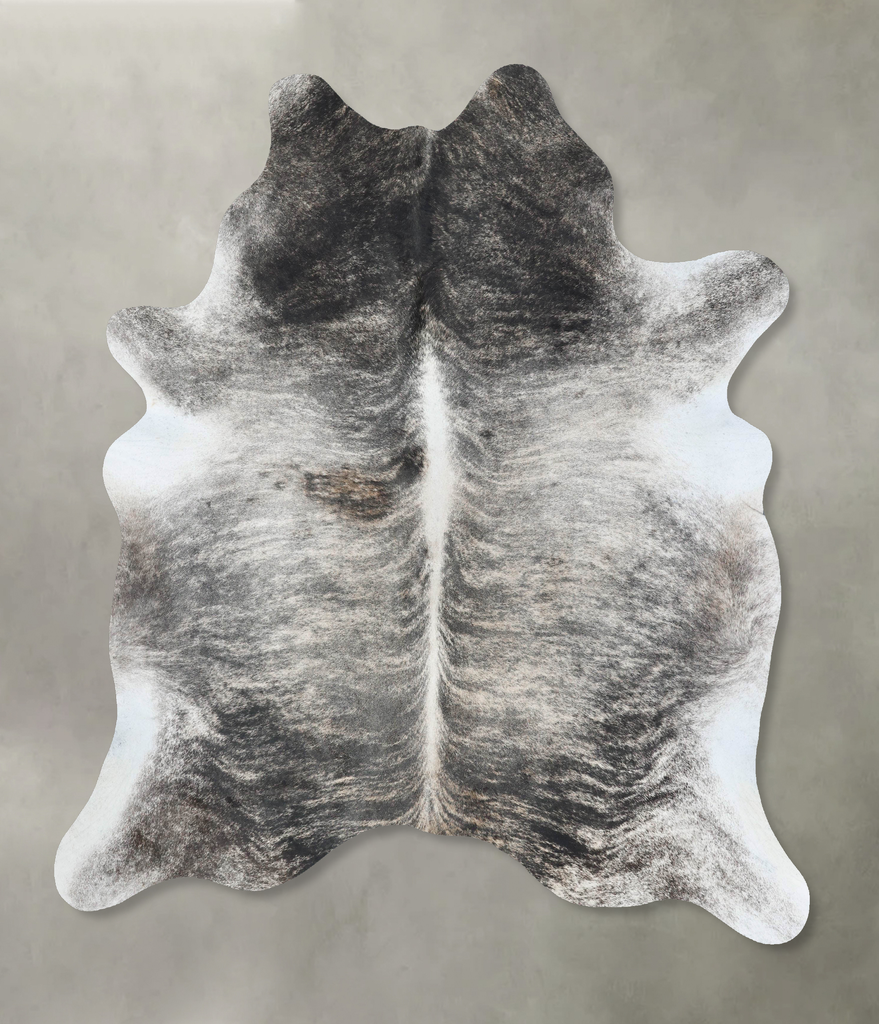 Grey Brindle XX-Large Brazilian Cowhide Rug 8'1"H x 6'8"W #B18223 by Hudson Hides