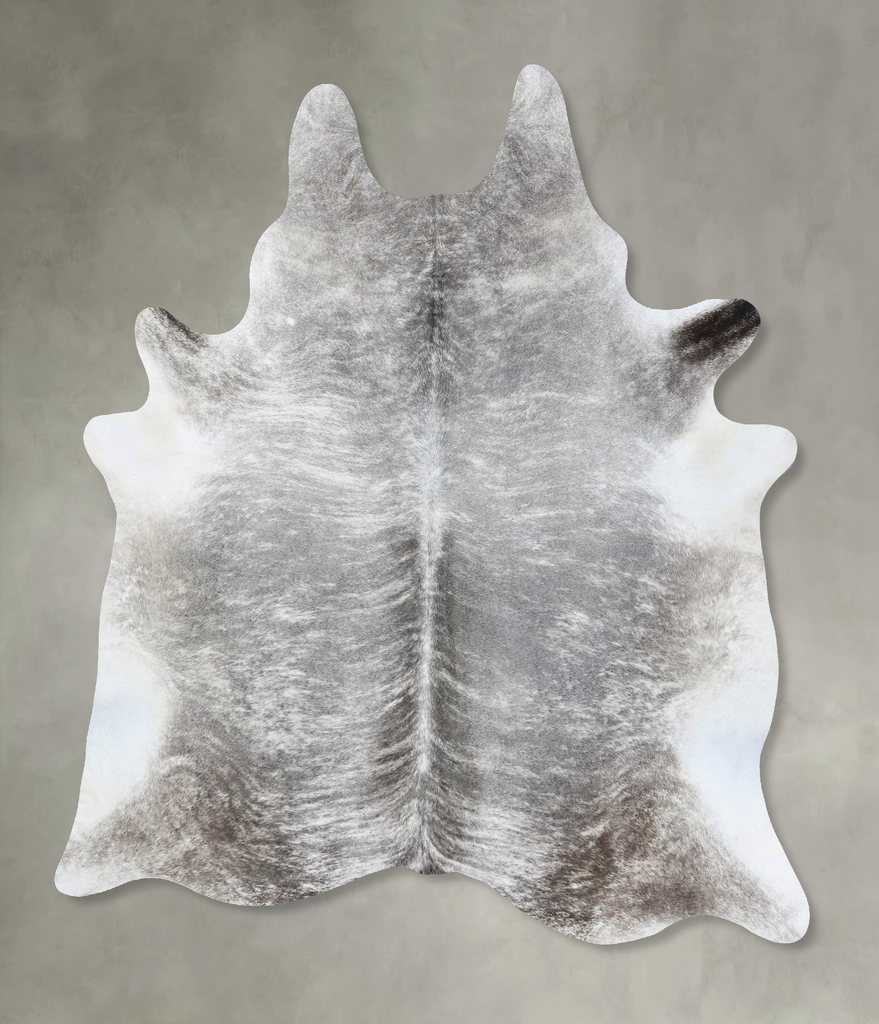 Grey Brindle XX-Large Brazilian Cowhide Rug 8'6"H x 6'11"W #B18225 by Hudson Hides