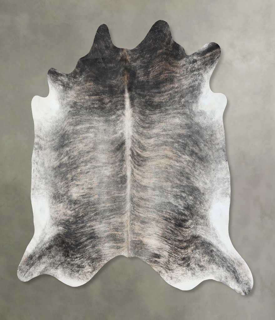 Grey Brindle XX-Large Brazilian Cowhide Rug 8'0"H x 7'10"W #B18226 by Hudson Hides
