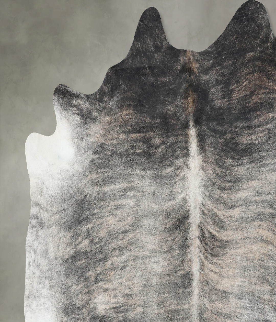 Grey Brindle XX-Large Brazilian Cowhide Rug 8'0"H x 7'10"W #B18226 by 