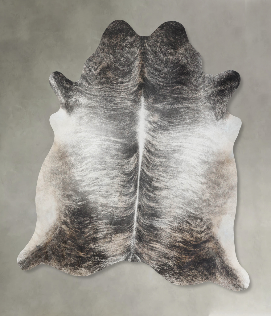 Grey Brindle XX-Large Brazilian Cowhide Rug 8'7"H x 7'7"W #B18227 by Hudson Hides