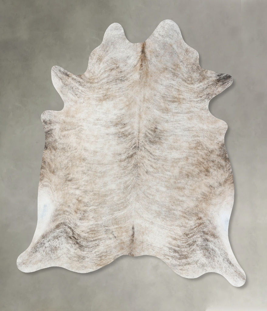 Light Brindle XX-Large Brazilian Cowhide Rug 7'11"H x 7'1"W #B18229 by Hudson Hides