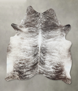 Grey Brindle X-Large Brazilian Cowhide Rug 7'7"H x 6'4"W #B18231 by Hudson Hides