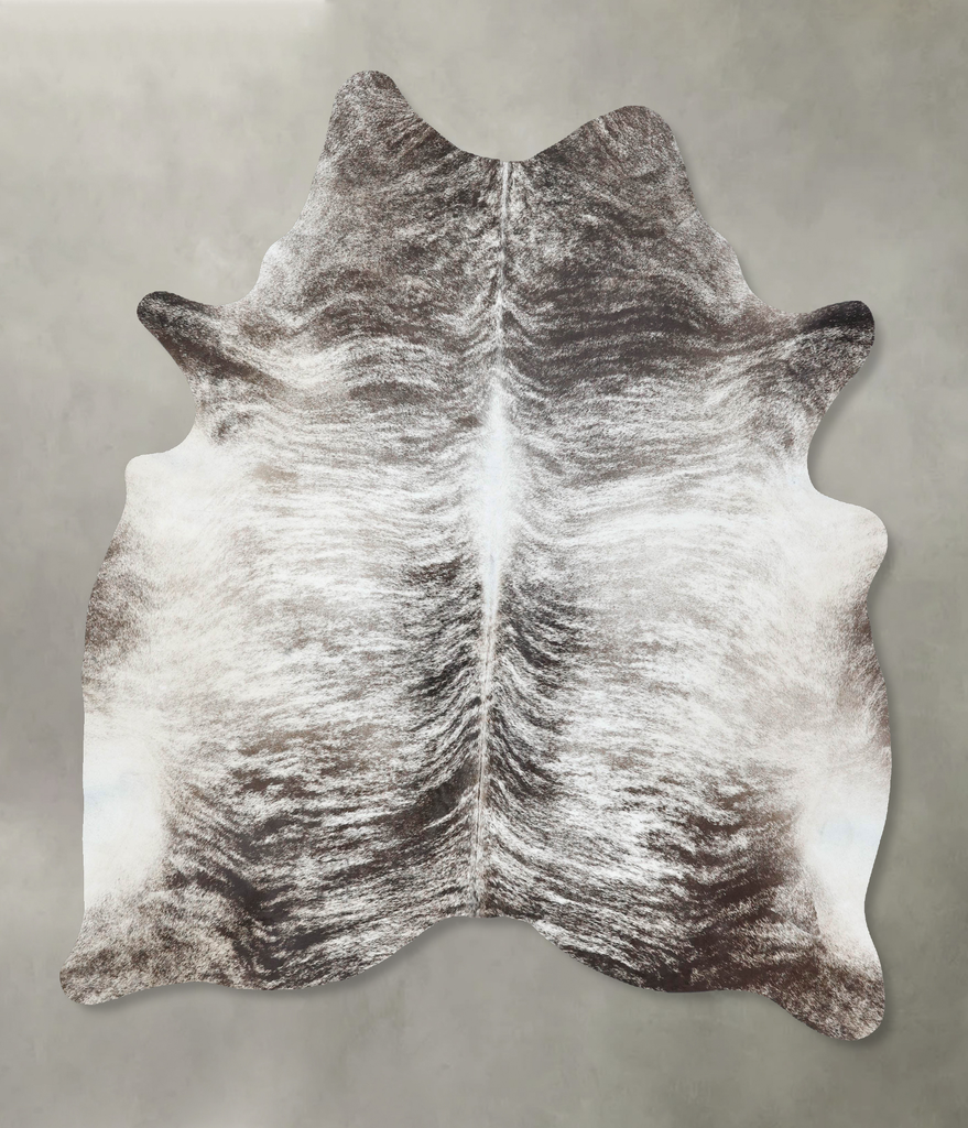 Grey Brindle X-Large Brazilian Cowhide Rug 7'7"H x 6'4"W #B18231 by Hudson Hides
