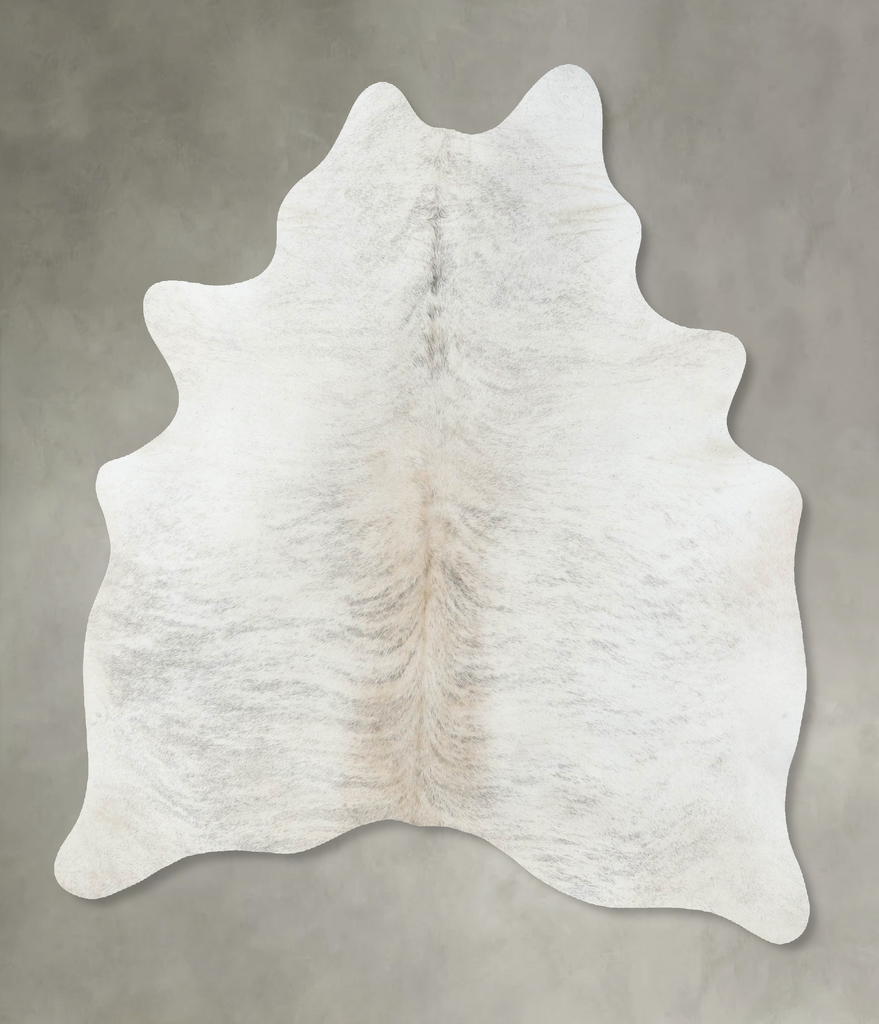 Grey Brindle Large Brazilian Cowhide Rug 6'7"H x 5'3"W #B18239 by Hudson Hides