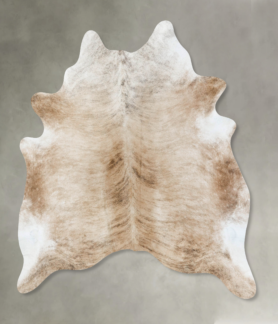 Light Brindle X-Large Brazilian Cowhide Rug 7'2"H x 6'2"W #B18242 by H