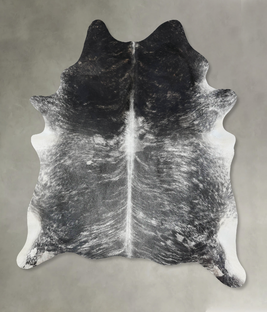 Grey Brindle X-Large Brazilian Cowhide Rug 7'9"H x 6'2"W #B18249 by Hudson Hides