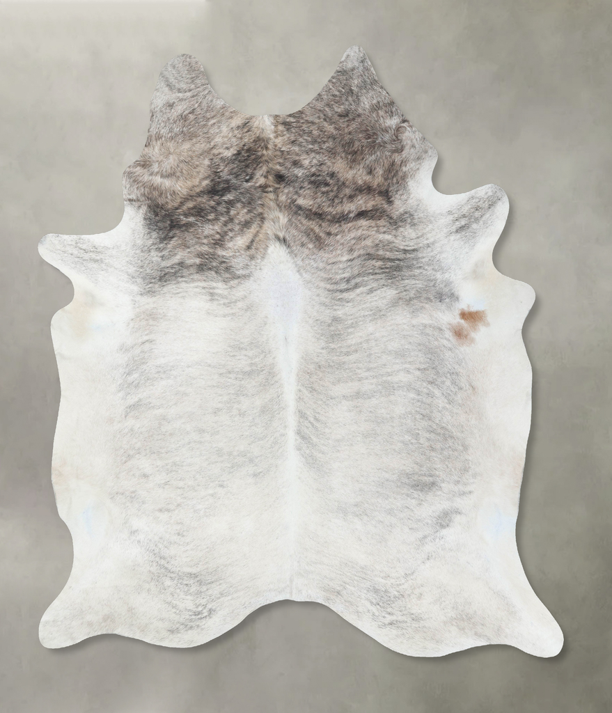 Grey Brindle XX-Large Brazilian Cowhide Rug 9'1"H x 7'3"W #B18256 by Hudson Hides