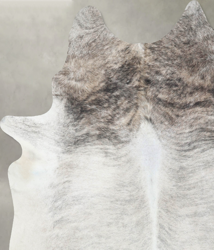 Grey Brindle XX-Large Brazilian Cowhide Rug 9'1"H x 7'3"W #B18256 by Hudson Hides
