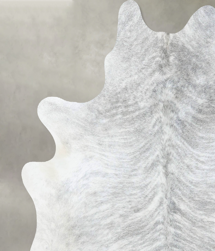 Grey Brindle X-Large Brazilian Cowhide Rug 7'0"H x 6'2"W #B18261 by Hudson Hides