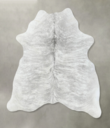 Grey Brindle Large Brazilian Cowhide Rug 6'9"H x 5'11"W #B18263 by Hudson Hides
