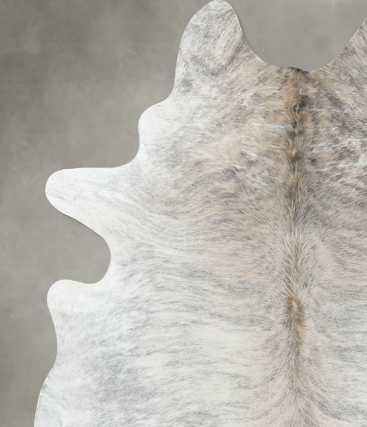 Light Brindle X-Large Brazilian Cowhide Rug 7'7"H x 5'8"W #B18264 by Hudson Hides