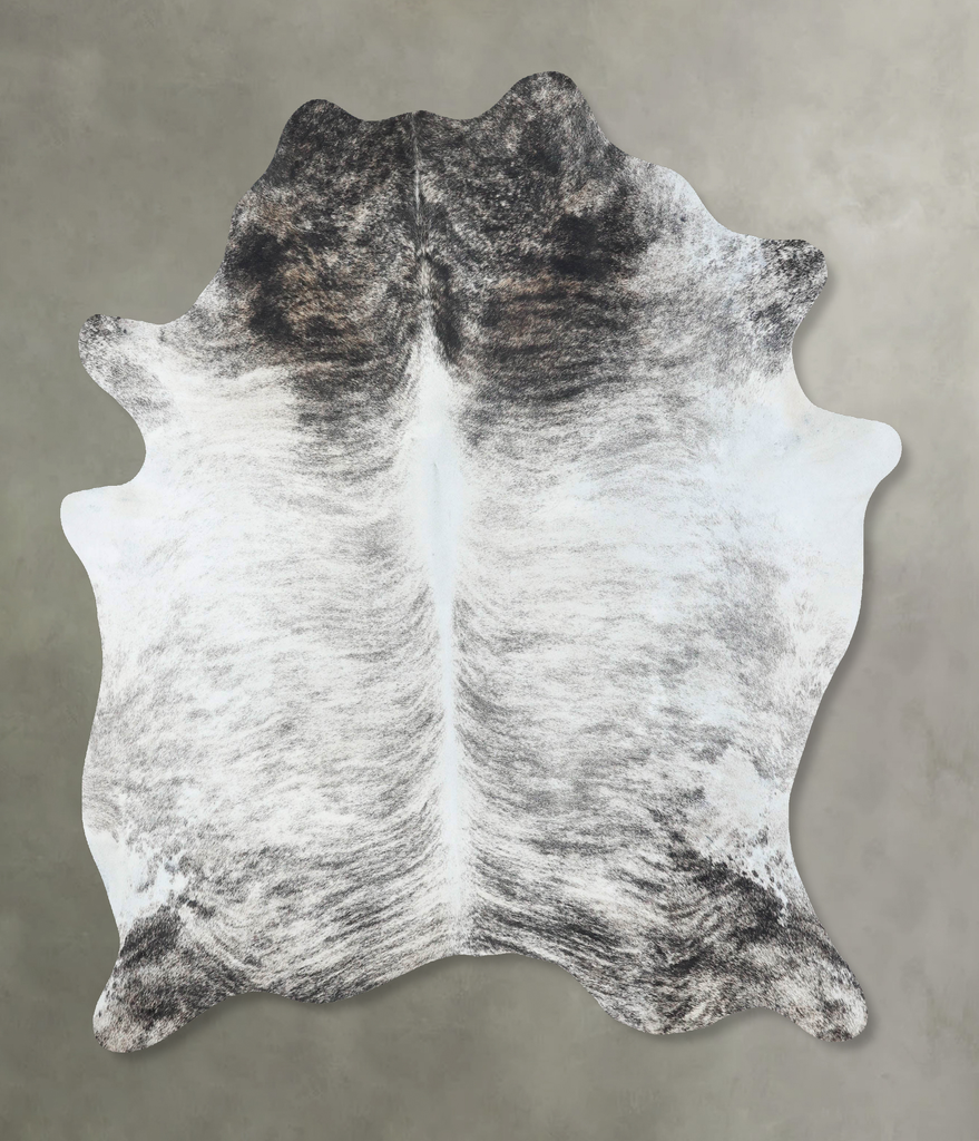 Grey Brindle X-Large Brazilian Cowhide Rug 7'0"H x 6'0"W #B18266 by Hudson Hides